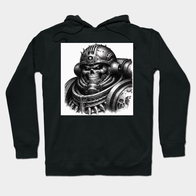 Undead Chaos Space Warrior Hoodie by dystopiatoday